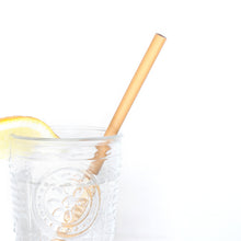 Load image into Gallery viewer, Reusable Bamboo Drinking Straws with Pouch and Tiny Brush