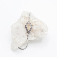 Load image into Gallery viewer, Bracelet with Diamond in Skewed Square Pave Setting in Silver Silver