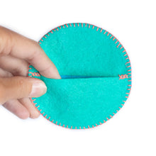Load image into Gallery viewer, Pouch with Pineapple in Green, Blue and Purple