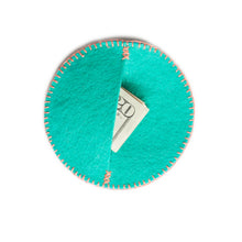 Load image into Gallery viewer, Pouch with Pineapple in Green, Blue and Purple