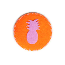 Load image into Gallery viewer, Pouch with Pineapple in Orange, Yellow and Pink