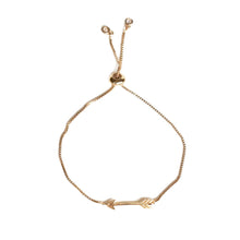 Load image into Gallery viewer, Bracelet Arrow 14K Gold Plated with Arrow 18K Gold Filled