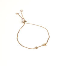Load image into Gallery viewer, Bracelet Arrow 14K Gold Plated with Arrow 18K Gold Filled
