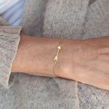 Load image into Gallery viewer, Bracelet Arrow 14K Gold Plated with Arrow 18K Gold Filled