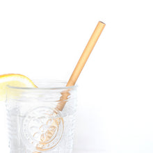 Load image into Gallery viewer, Reusable Bamboo Drinking Straws with Pouch and Tiny Brush
