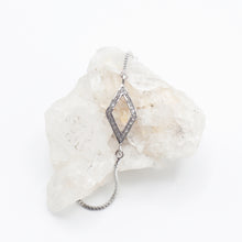 Load image into Gallery viewer, Bracelet with Diamond in Skewed Square Pave Setting in Silver Silver
