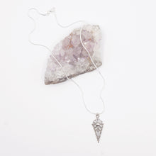 Load image into Gallery viewer, Necklace Diamond Arrow Head with Sterling Silver in Pave Setting
