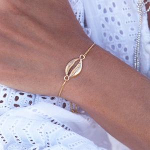 Bracelet 14K Gold Plated with Sea Shell