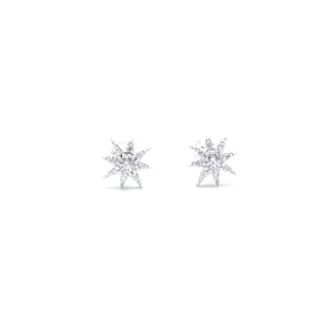 Earring / Body Jewelry Sunburst with Cubic Zirconia Inlay