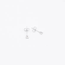 Load image into Gallery viewer, Earring Post with Cubic Zirconia in Sterling Silver
