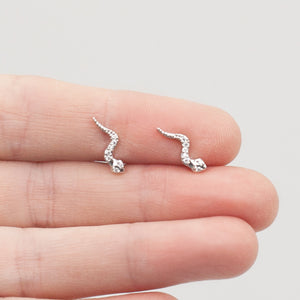 Earring / Body Jewelry Snakes with Cubic Zirconia Inlay
