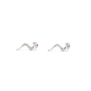 Earring / Body Jewelry Snakes with Cubic Zirconia Inlay