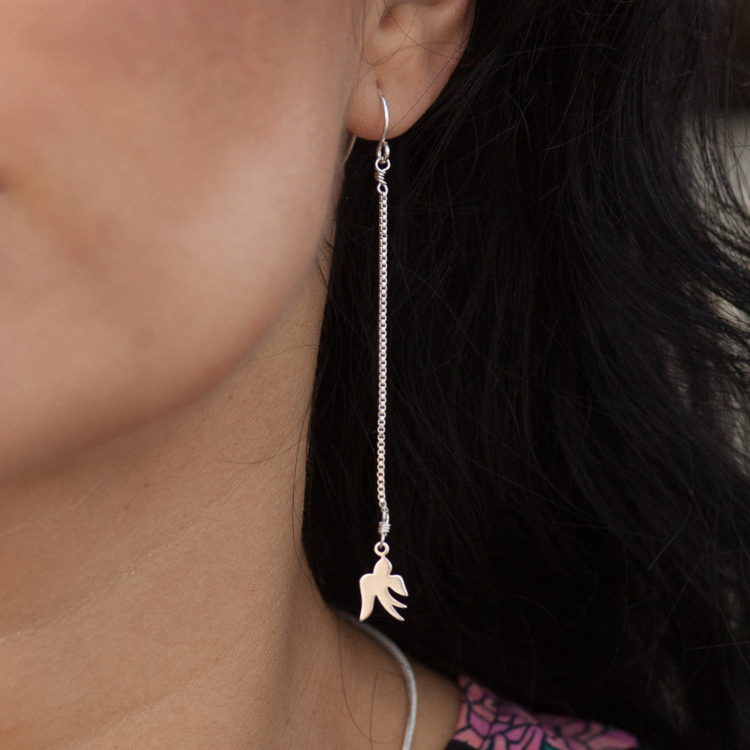 Earring with Bird Sterling Silver