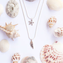 Load image into Gallery viewer, Necklace with Feather on Sterling Silver Chain
