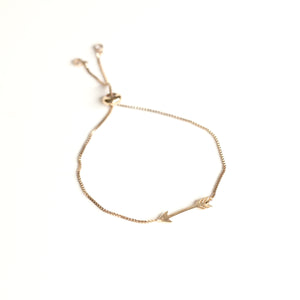 Bracelet 14K Gold Plated with Arrow in 18K Gold Filled