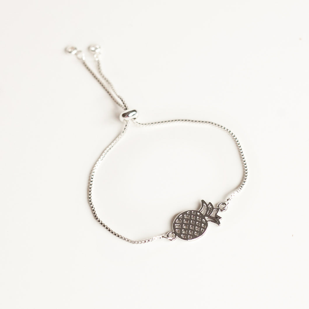 Bracelet Silver Plated with Pineapple