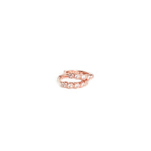 Load image into Gallery viewer, Earring Hoop Rose Gold Vermeil with Cubic Zirconia Inlay Small, Single or a Pair
