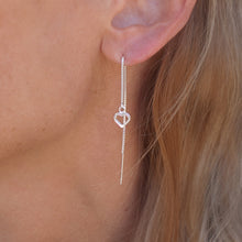 Load image into Gallery viewer, Earring Threader Heart Sterling Silver
