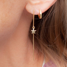 Load image into Gallery viewer, Earring Threader with Star in 18K Gold Filled
