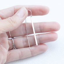 Load image into Gallery viewer, Earring Threader with Bar in Sterling Silver Long
