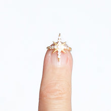 Load image into Gallery viewer, Ear Cuff Sunburst with Cubic Zirconia in Gold Vermeil (no piercing needed)
