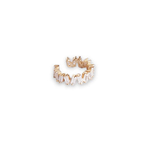 Ear Cuff with Cubic Zirconia in Gold Vermeil (no piercing needed)
