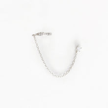 Load image into Gallery viewer, Ear Cuff and Post, with Cubic Zirconia Inlay in Sterling Silver
