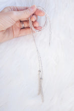 Load image into Gallery viewer, Necklace Wrap Around Hematite Stone and Sterling Silver Tassels
