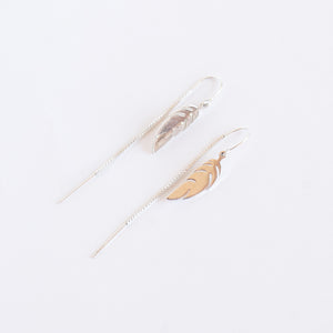 Earring Threader Feather Sterling Silver