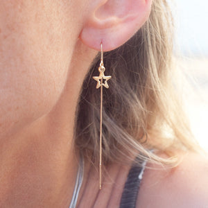 Earring Threader Star Gold Filled