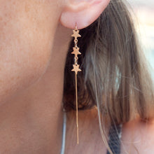 Load image into Gallery viewer, Earring Threader with Star Chain Gold Plated

