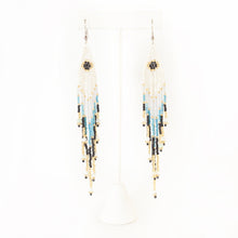 Load image into Gallery viewer, Earring Beaded Dangle Fringe Boho Hippie Style Full Moon Design
