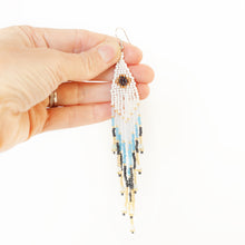 Load image into Gallery viewer, Earring Beaded Dangle Fringe Boho Hippie Style Full Moon Design
